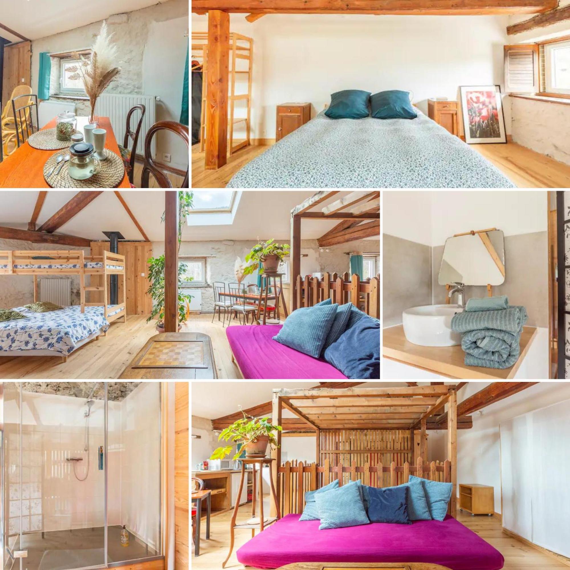 Chambre Triple Deluxe - Gite De La Louve Fougax-et-Barrineuf Buitenkant foto